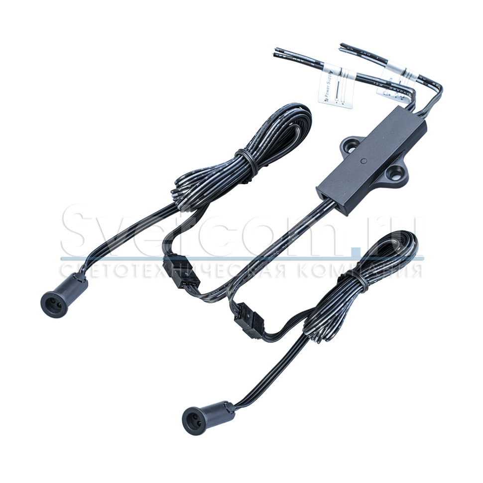 Выключатель ИК взмах/преграда, с выносными сенсорами (2 шт.), 12-24В/60-100Вт, Ø10мм, черный, DRD-2