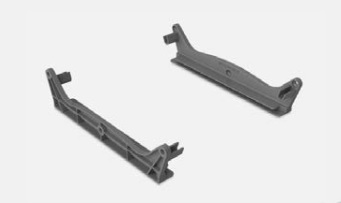 Комплект креплений для сушки LISSA, с пазом для поддона, пластик, серебристый