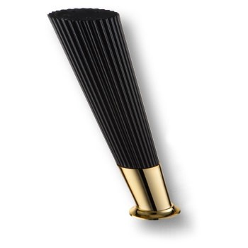 Опора декоративная мебельная, 3510 SUIT Leg 160 мм Matt Black/Metalized Gold, черный мат/глянц. зол