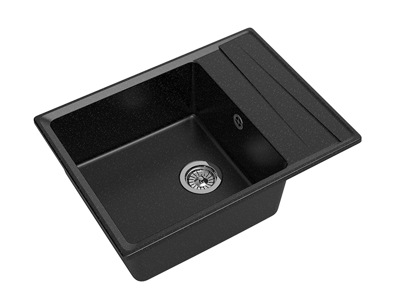 Мойка GranFest LEVEL 660L, 660х500 мм, черный