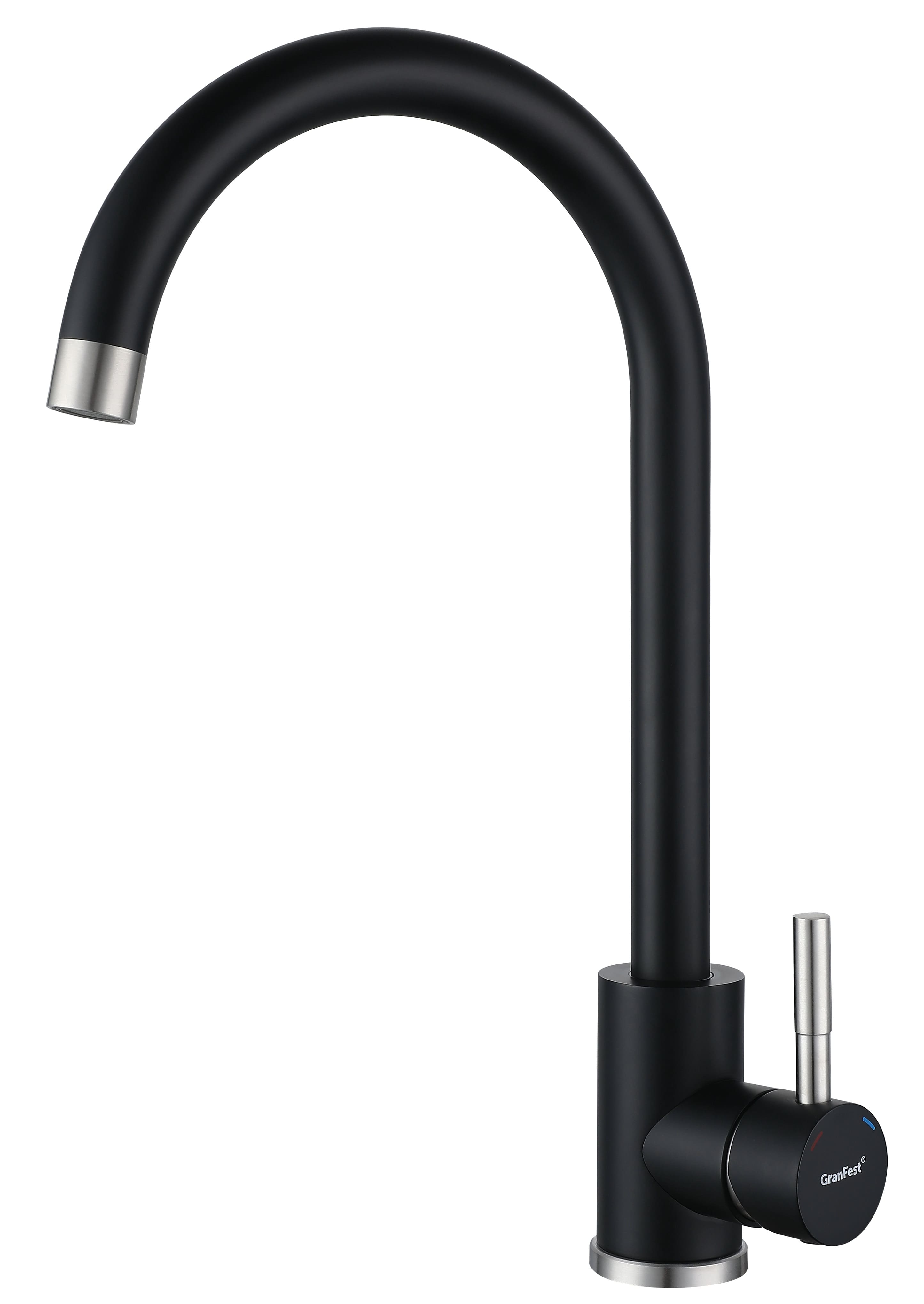 Смеситель GranFest Quarz Z-5410, черный (без подводки)