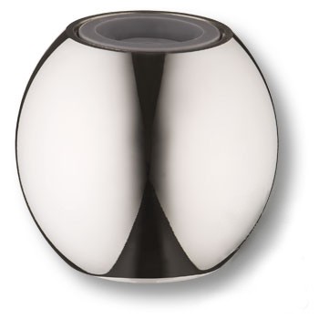 Опора декоративная мебельная, h=72, d=46мм, алюминий/пластик, глянцевый хром