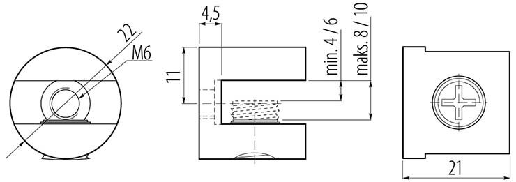 Полкодержатель для стекла 4-8мм, с зажимом, хром, GTV