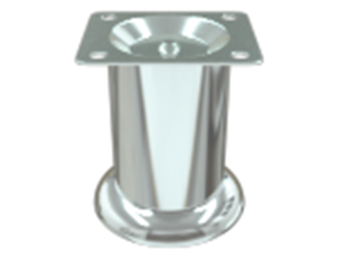 Опора с площадкой, d=50мм, h=80мм, сталь, белая