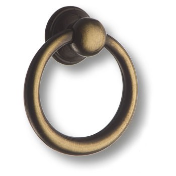 Ручка-кольцо, 15.267.02.04, d=33мм, металл, старая бронза