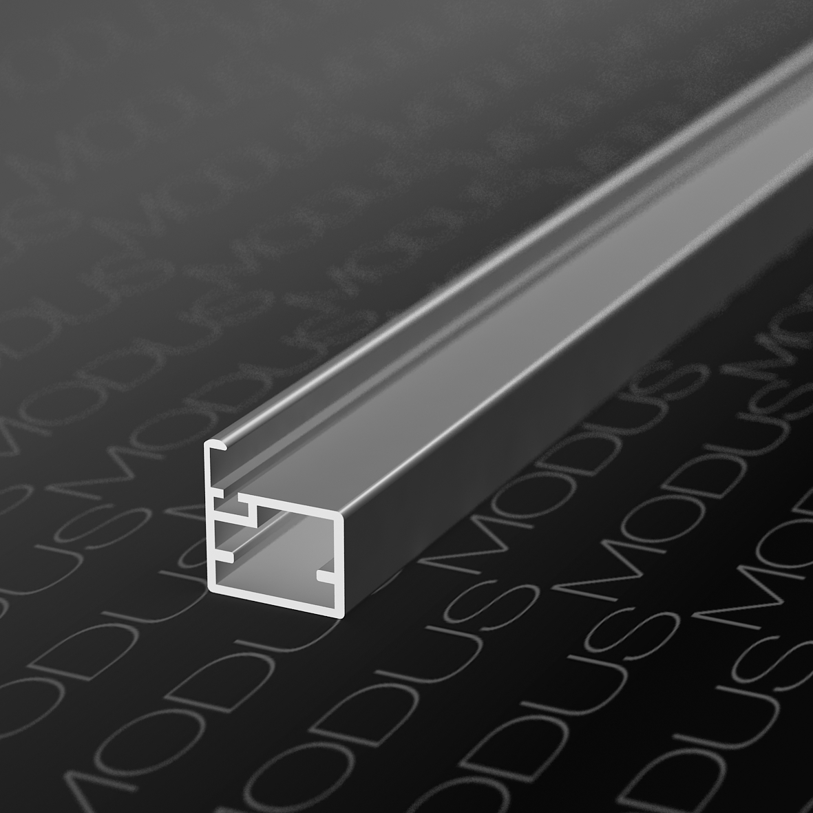 MZ07 Алюминиевый профиль для стекла, 19х20,6мм, L=6000мм, черный браш