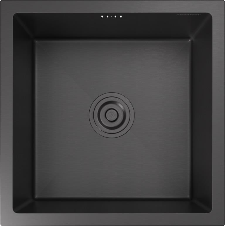 Мойка GranFest METAL 4444, 440х440 мм, нерж. сталь PVD, графит