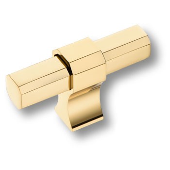 Ручка-кнопка, 8720 0008 GL-GL, 37х12х60мм, металл, глянцевое золото