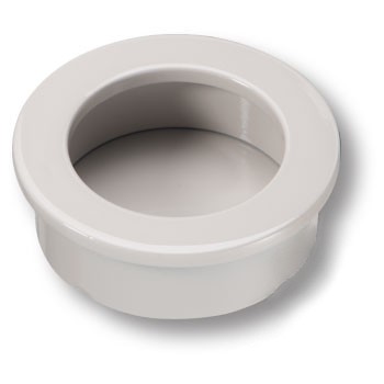 Ручка врезная, 3511-582 GREY BRIGHT, d=40мм, металл, серый глянцевый