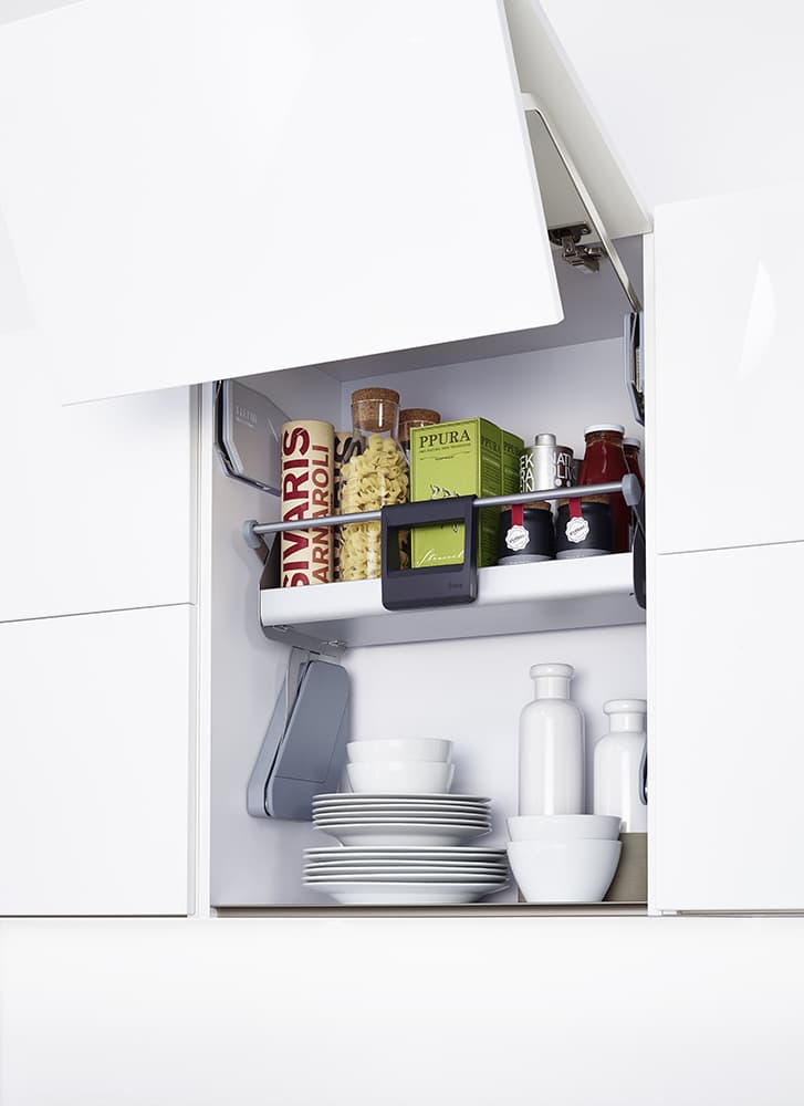 Выдвижная система Ай Мув в базу 800мм, 1 полка, в верхний шкаф, с довод., титан, Kessebohmer