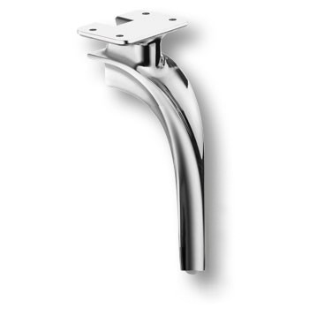 Опора декоративная мебельная, 210х84х110мм, металл, глянцевый хром