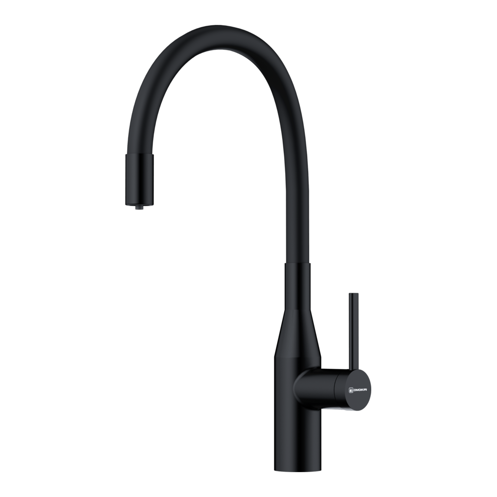 Смеситель Yatomi 2 PLUS-GB-BL, латунь, графит/черный шланг