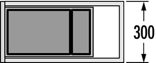Система сортировки "Euro-Cargo 30", 1х35л, 1х7л, 268x477x560мм, в шкаф 300мм