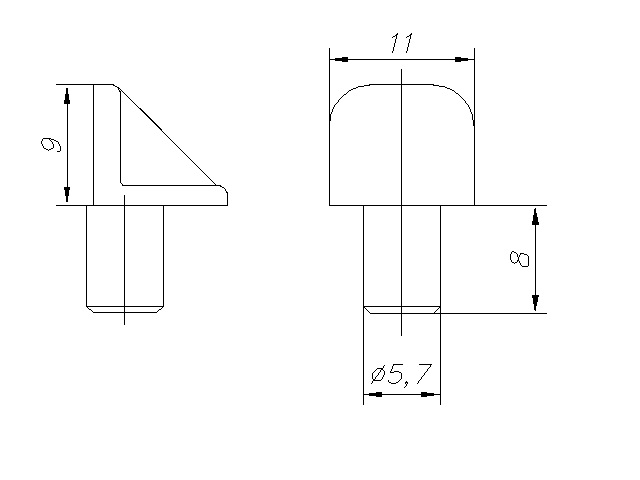 Полкодержатель пластмассовый, белый, Россия