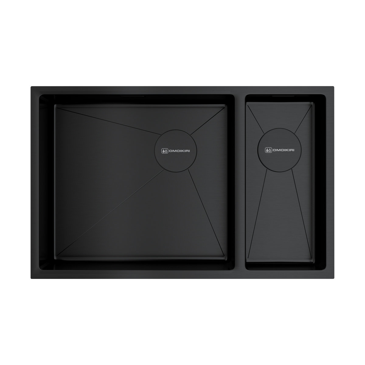 Мойка Taki 69-2-U/IF-GB-L Side, нержавеющая сталь, графит