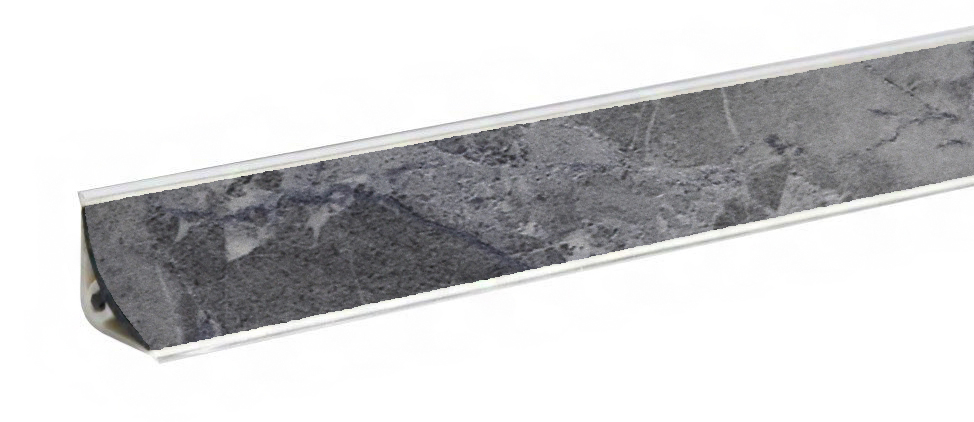 Плинтус LB-15, мрамор марквина синий, L=3000мм, 14,4х14,4мм