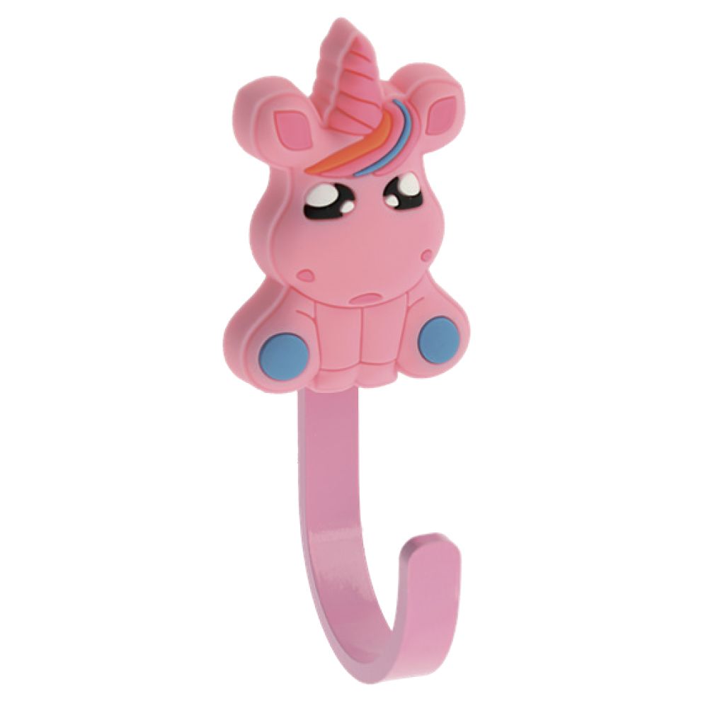 Крючок детский, UNICORN, единорог, однорожковый, металл/каучук, GTV
