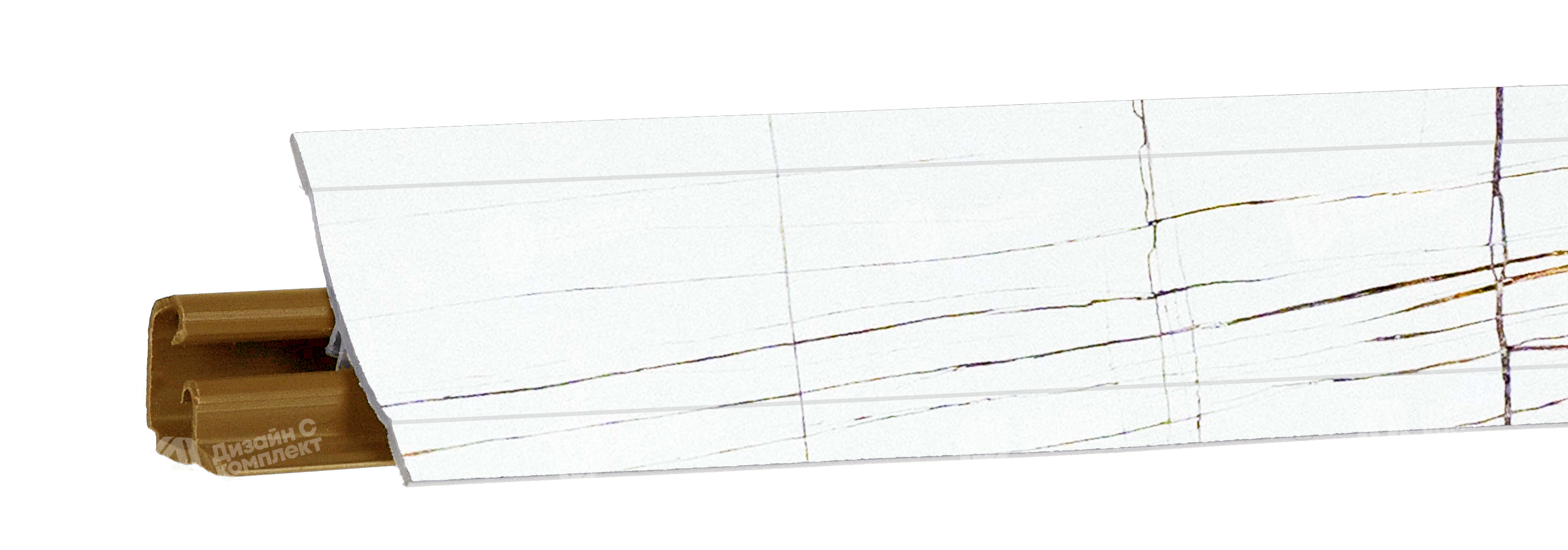 Плинтус LB-23, белый тунис, 3000мм, Россия