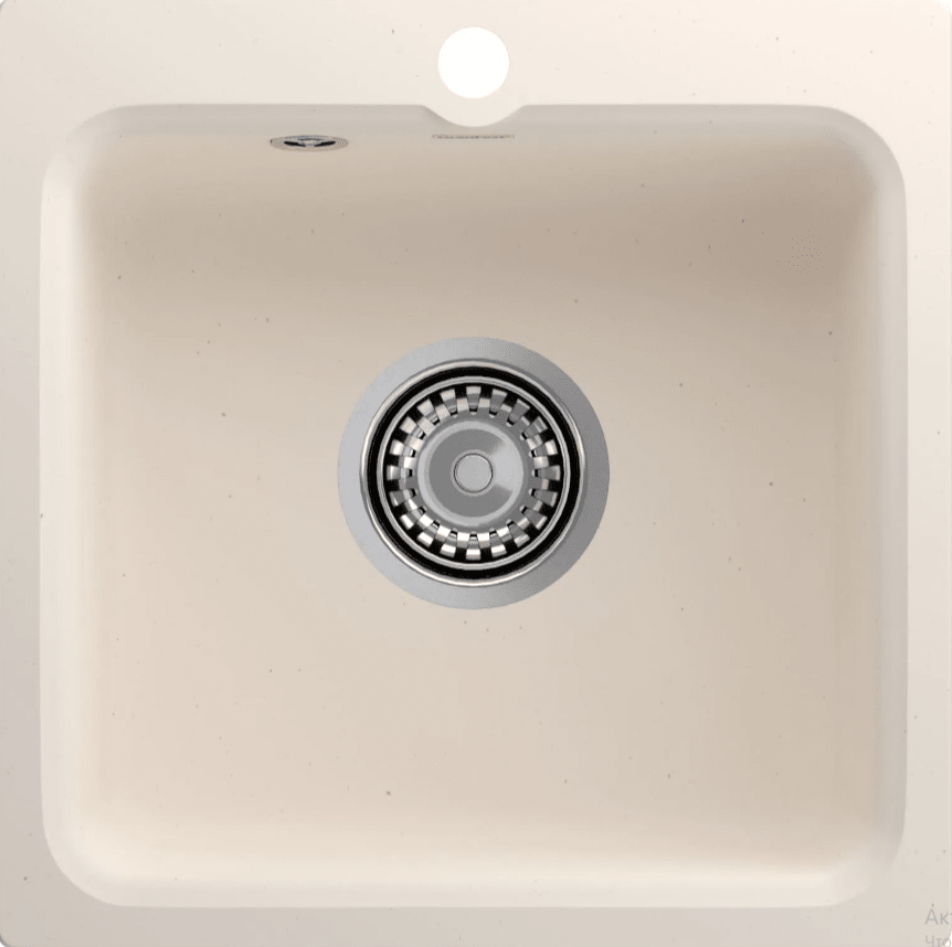 Мойка GranFest SMART 430, 430х430 мм, белый (без сифона) 
