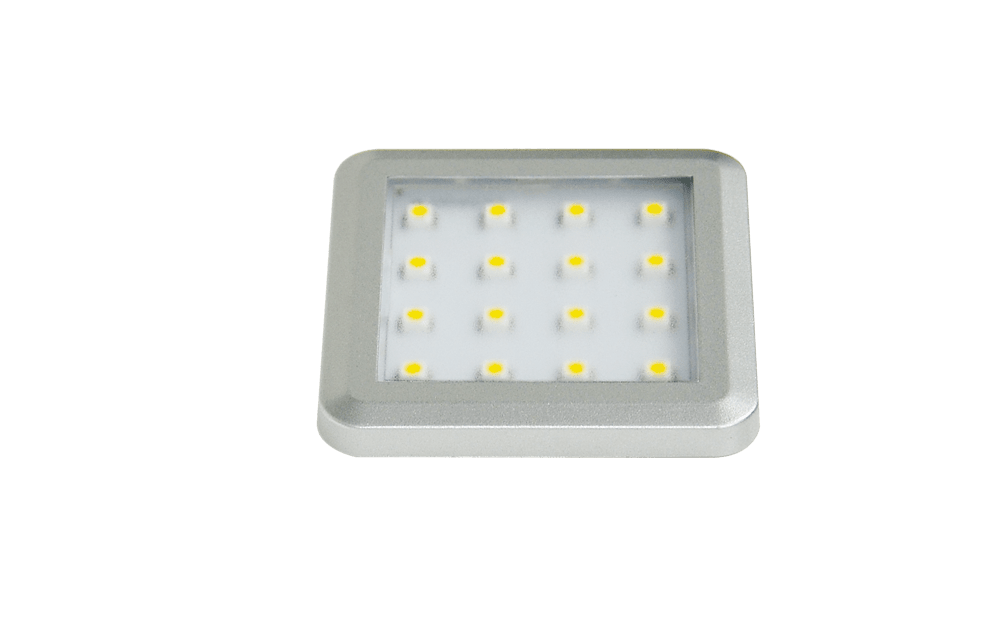 Светильник светодиодный накладной Apus, 55х55х6мм, 1,5W, 4000К, алюминий