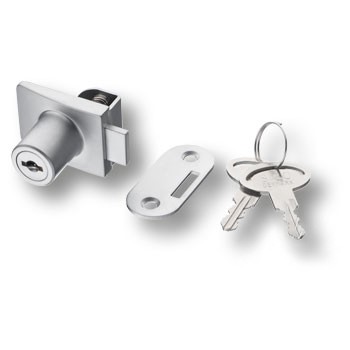 Замок SQUARE для стеклянной двери, алюминий