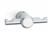 Крючок, 10011 002001 CR, двухрожковый, металл, глянцевый хром