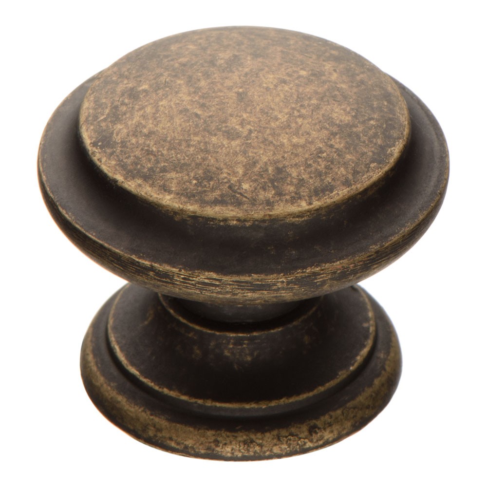 Ручка-кнопка, 8462-831, d=29мм, металл, старая бронза