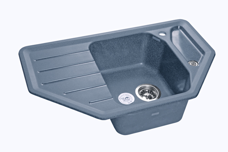 Мойка GranFest CORNER 800, 790х490 мм, графит