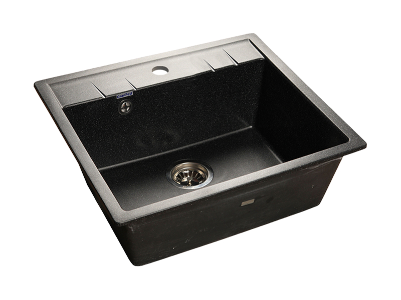 Мойка GranFest QUADRO 561, 560х500 мм, черный