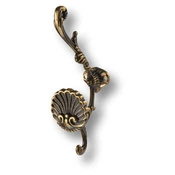 Крючок, 4210.0170.001, двухрожковый, металл, античная бронза