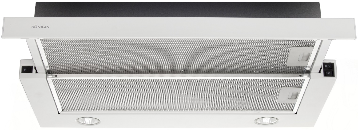 Вытяжка встраиваемая телескопическая Helena II, 50 см, б/уг. фильтра, белый, Konigin