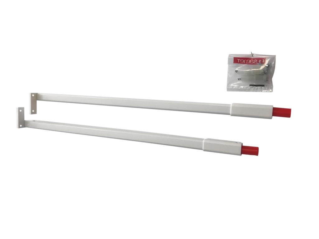 К-т рейлингов ALPHABOX квадратный, L=350мм, белый, для деревянной задней стенки, Samet