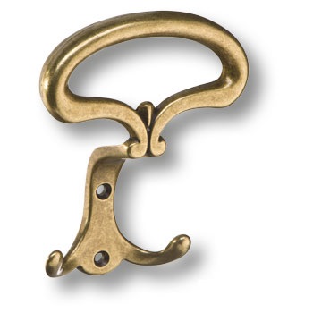 Крючок, 15.719.00.12, двухрожковый, металл, античная бронза