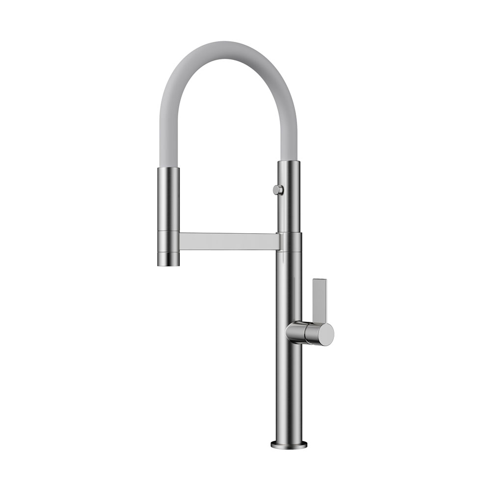 Смеситель Osaka BN-WH, латунь, нержавеющая сталь/белый