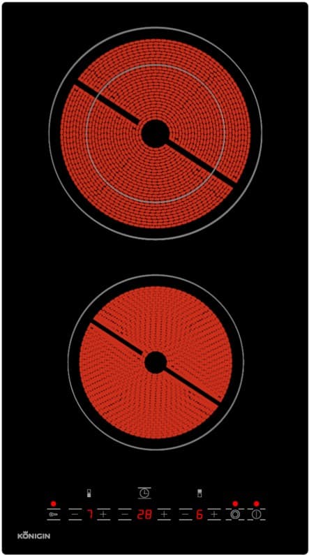 Варочная панель Libra C302 TBK, 30 см, стеклокерамика, черный, Konigin