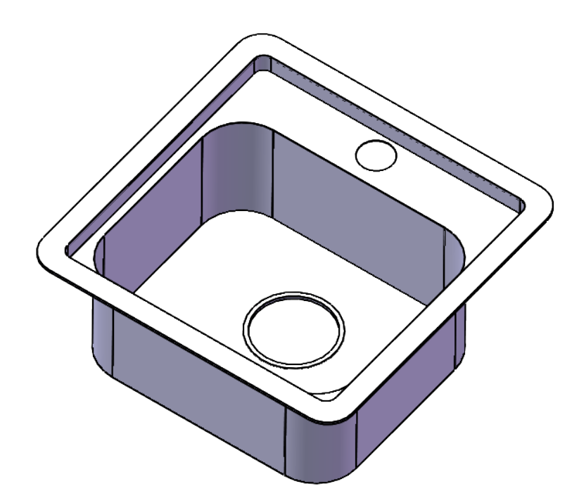 Мойка врезная, 380х380х150х0,6мм, глянец, универсальная+сифон, CMF