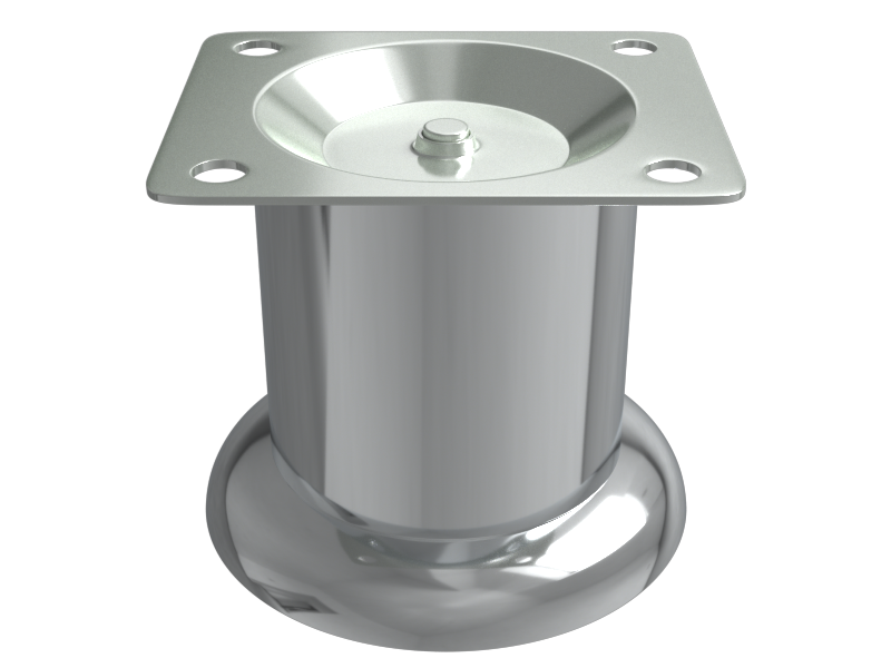 Опора с площадкой, d=50мм, h=60мм, сталь, черная
