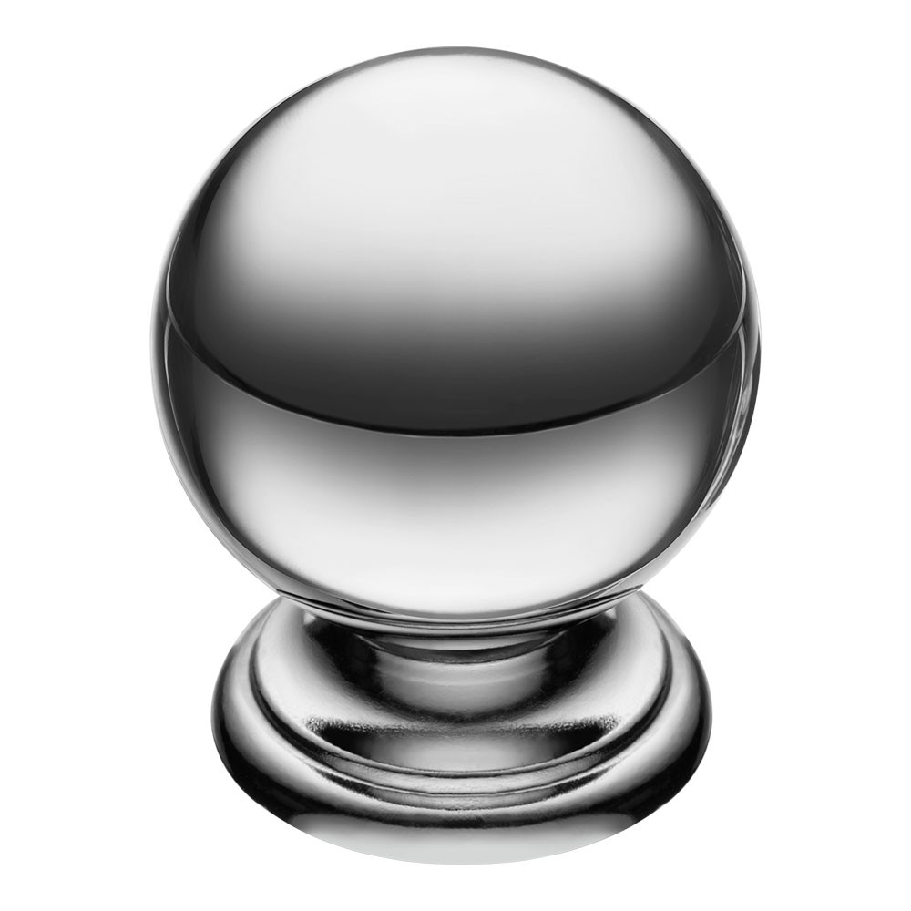 Ручка-кнопка, 8352-400, d=28мм, металл, хром