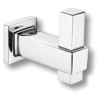 Крючок, 1006 001 CR, однорожковый, металл, глянцевый хром