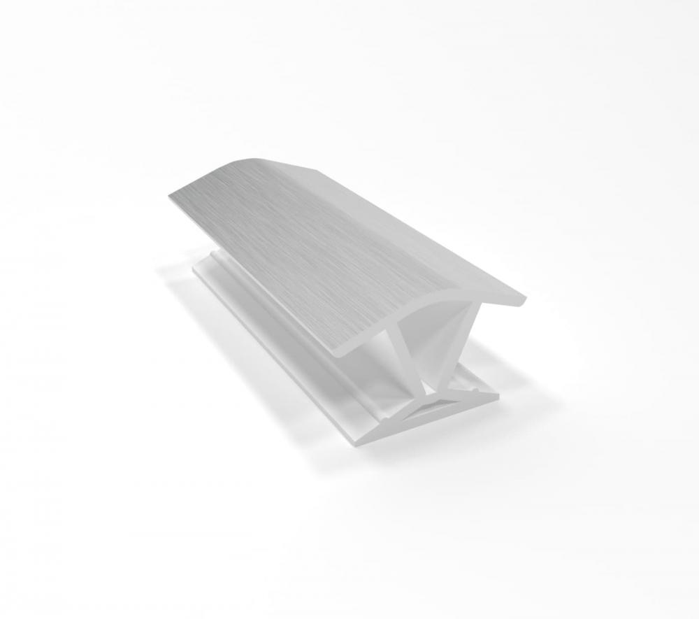 Угол 135* для цоколя универсальный, h=1000 мм (1 метр), пластик, алюминий шлифованный, Россия