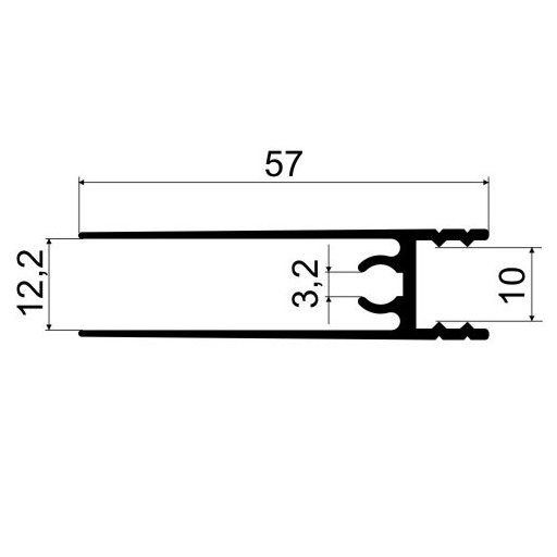 Горизонталь нижняя L=5800мм, латунь