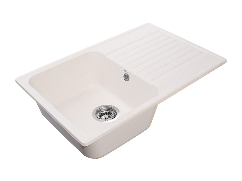 Мойка GranFest QUARZ 78, 736х476 мм, белый (прямоугольная, без сифона)