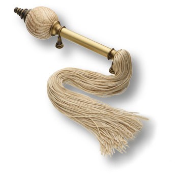 Ручка-скоба, SULTAN-41-128-BROWN-KREM, 128мм, металл/керамика, античная бронза/кремовый