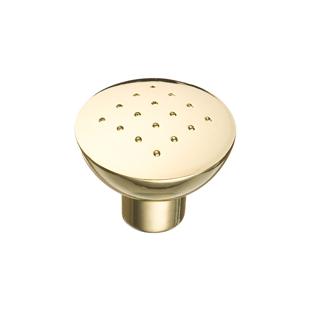 Ручка-кнопка, K-1070 OT, 30х30х26мм, металл, золото