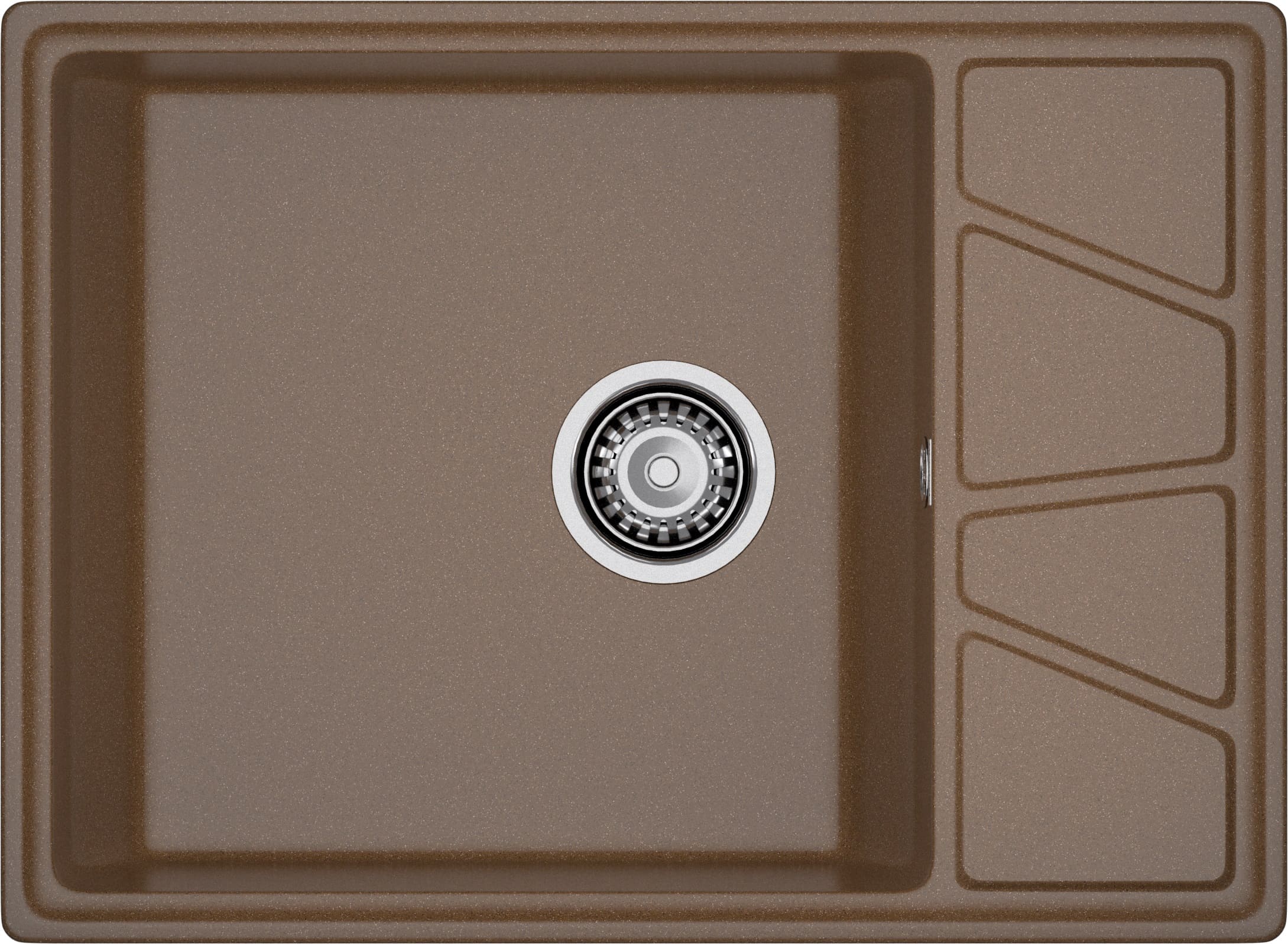 Мойка GranFest VERTEX V-680L, 680х500 мм, терракот