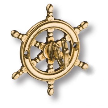 Вешалка "Штурвал", 00088, латунь, глянцевая латунь