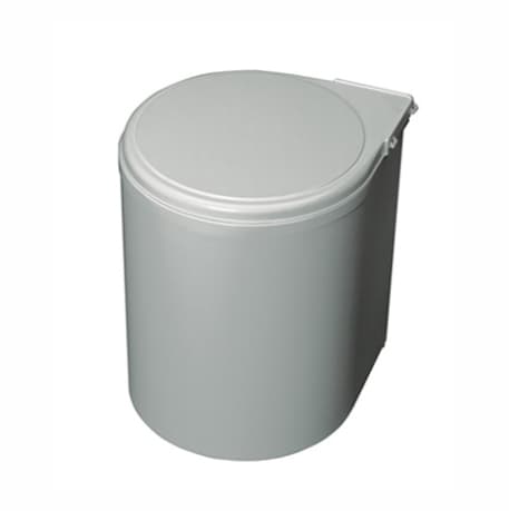 Контейнер для мусора с крышкой, 13л, 277x277x355мм, пластик, серый металлик, Gollinucci