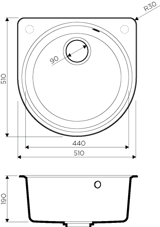 Мойка Akegata 51-PA, Artgranit/пастила