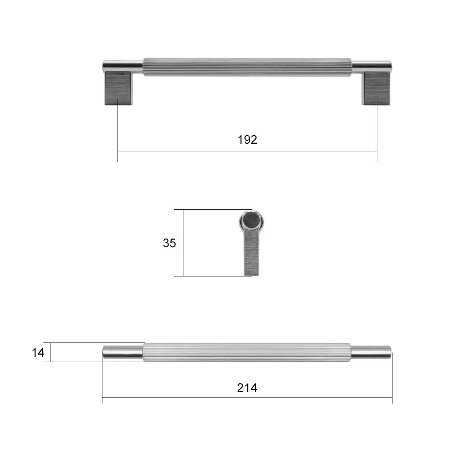 Ручка-скоба, ARPA, 0583192L30, 192мм, металл, черный, Viefe