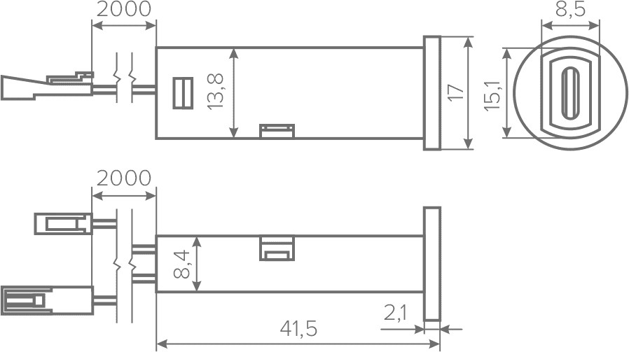 Выключатель ИК взмах/преграда, с диммером, 12-24В/60-120Вт, врезной/накладной, белый, mini-AMP